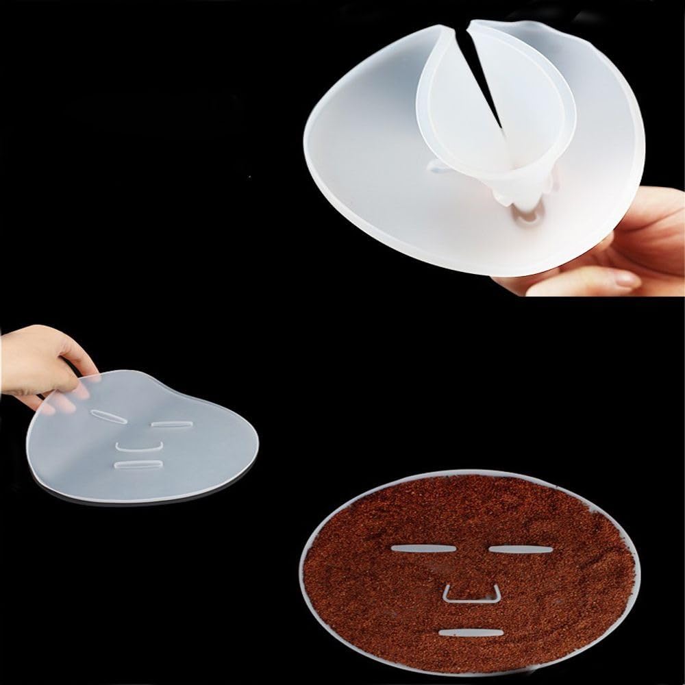 Leadigol 2Pcs Silicone Face Mask Maker Kit - DIY Facial Treatment Mould & Reusable Skin Care Mask Plate for Spa, Home Beauty Routine & Self-Care