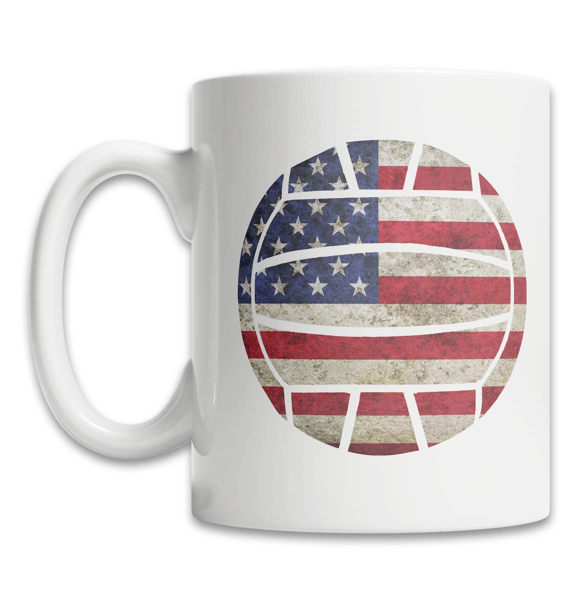 15oz Water Polo Ball American Flag Coffee Mug - Perfect for Water Polo Fans, Sports Enthusiasts & Patriotic Gifts - Ideal for Home, Office & Game Day Celebrations