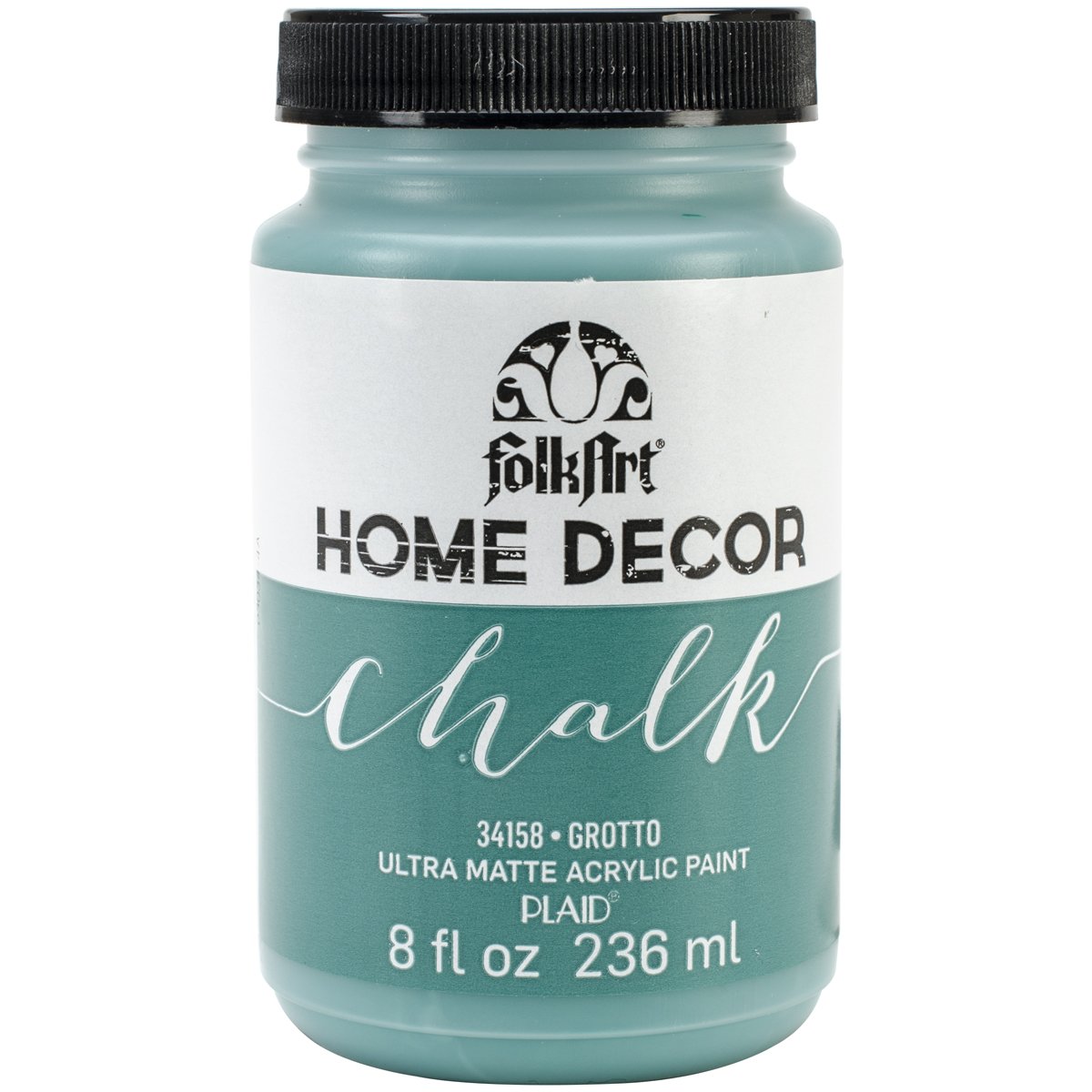 FolkArt Multi-Surface Acrylic Paint for Furniture & Crafts - 8 oz (Grotto Color) - Non-Toxic Matte Finish for DIY Home Decor, Wood, Fabric & More - Perfect for Chalk Painting, Upcycling & Creative Projects
