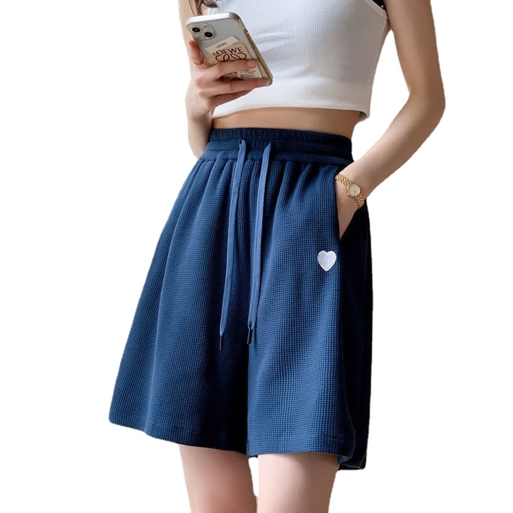 Women's Bermuda Shorts - Cute Heart Print Casual Summer Athletic Jersey Sweat Shorts for Teens & Girls | Perfect for Walking, Running, Home Wear & Outdoor Activities