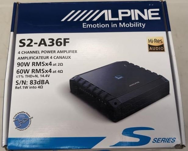Alpine S-A32F 320W RMS 4-Channel Class D Car Amplifier with S-S65C 6.5
