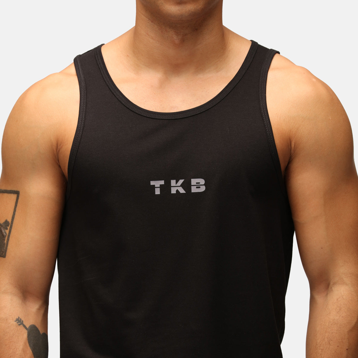 TKB Men's Black Tri-Blend Vest - Lightweight & Comfortable for Outdoor Activities, Gym, and Casual Wear
