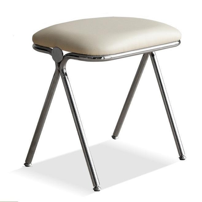 Organic Leather Soft Makeup Stool - Waterproof & Durable Vanity Seat with Storage for Bedroom, Salon, or Dressing Room - Perfect for Makeup Artists & Home Decor