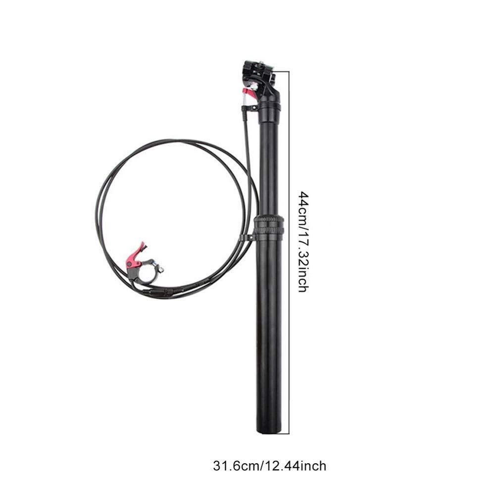 27.2mm & 31.6mm Mountain Bike Seatpost - Hydraulic Dropper Post with Remote Control for Road & MTB Bikes | Adjustable Cycling Accessories for Trail Riding & Commuting