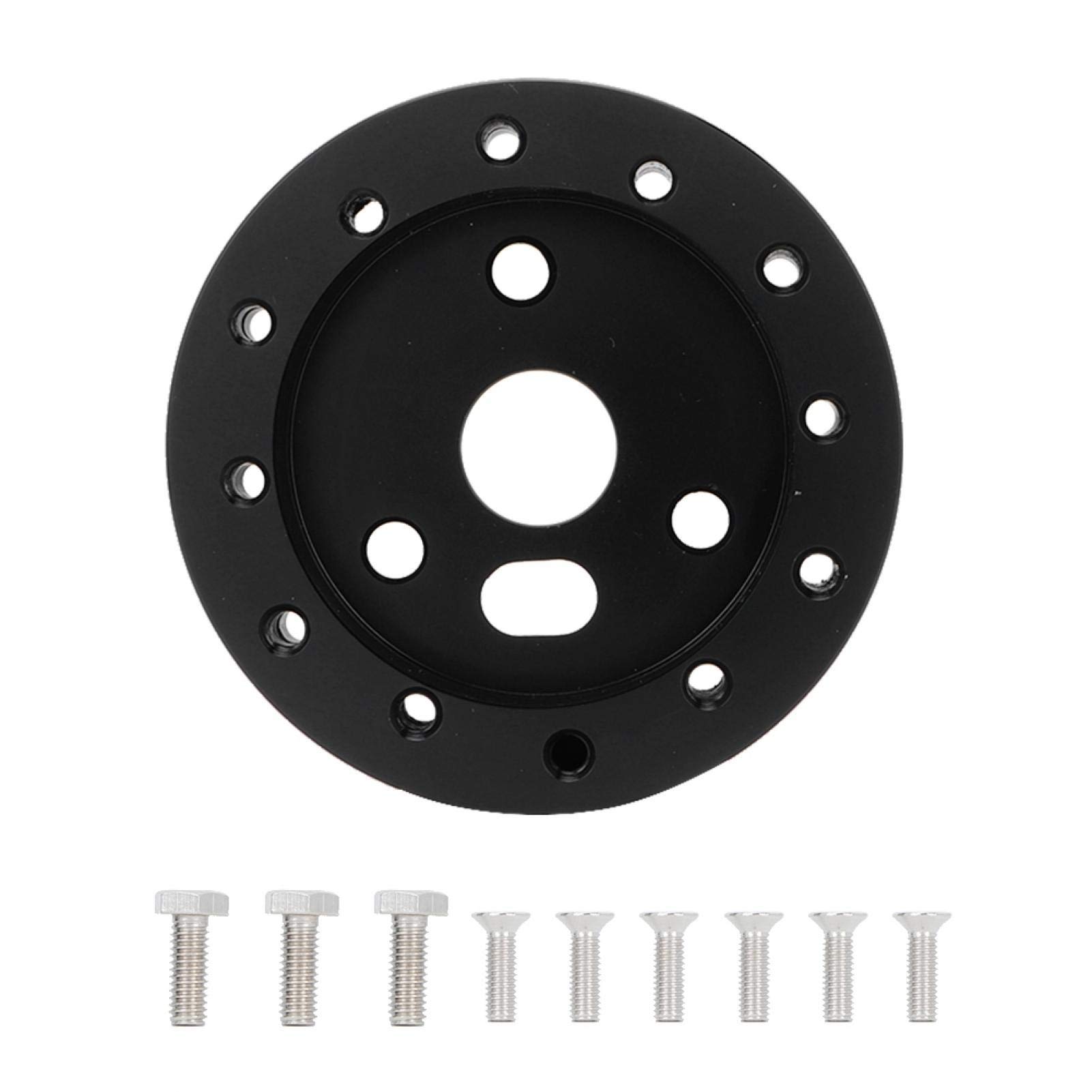 6 Hole Quick Release Steering Wheel Adapter Kit - Aluminum Alloy Snap Off Hub Connector for Racing & Drifting - Universal Vehicle Accessory (Black) - Perfect for Track Days, Car Meets & Performance Driving