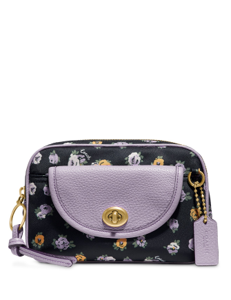 Coach Floral Print Nylon Belt Bag for Women | Crossbody Fanny Pack | Perfect for Travel, Shopping & Outdoor Activities