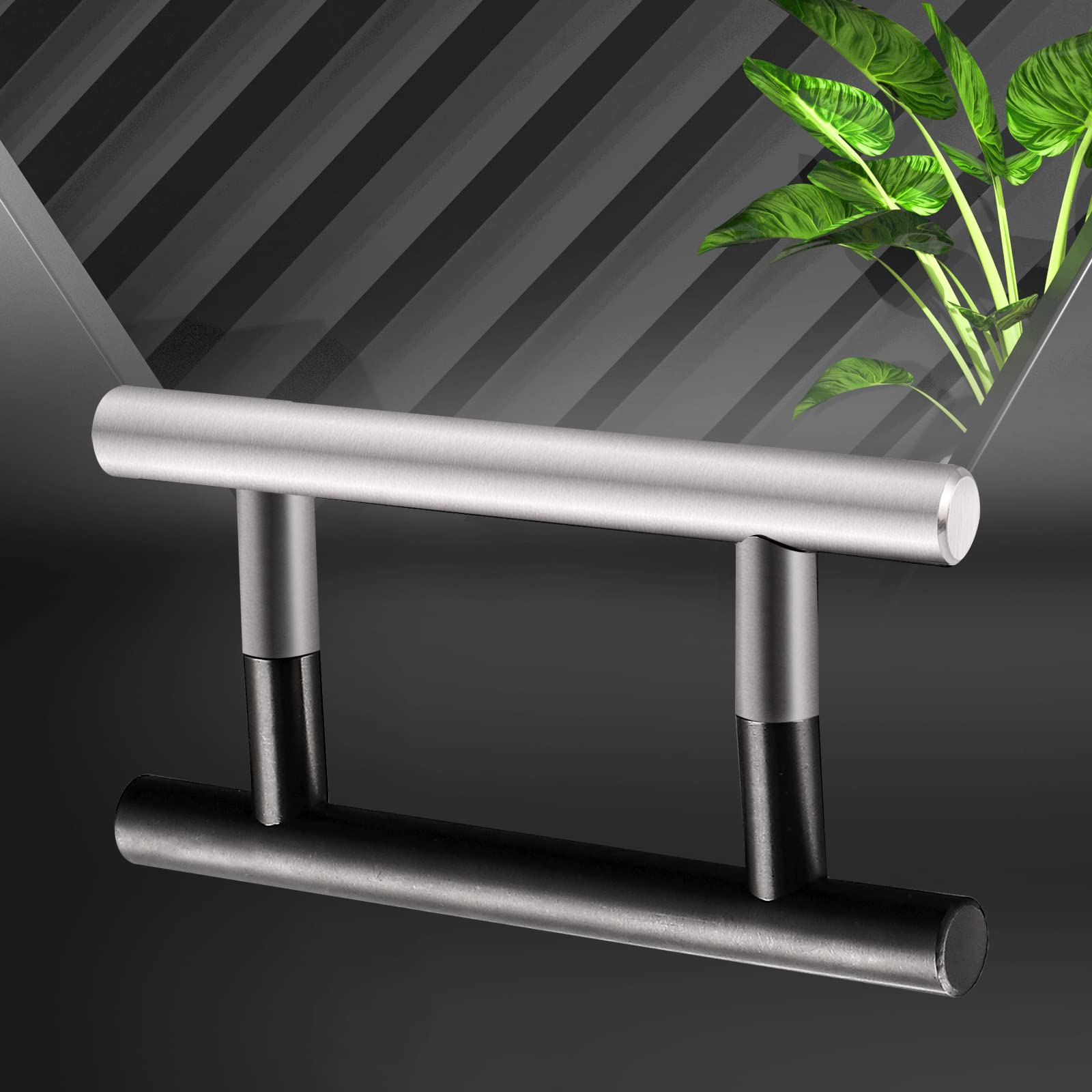 Probrico 15 Pack 3 Inch Hole Center Kitchen Cabinet Handles - Brushed Nickel Euro T Bar Drawer Pulls - Stainless Steel Cupboard & Dresser Handles (5
