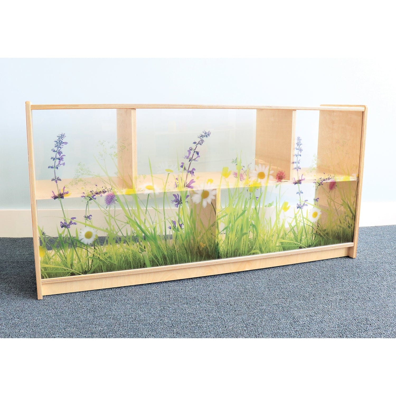 Nature View Acrylic Back Cabinet - 24H Clear Display Case for Collectibles & Retail Merchandise | Perfect for Store Displays, Home Decor & Office Organization