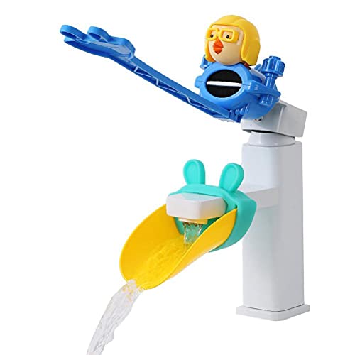 Kids Faucet Handle Extender - Cartoon Silicone Sink Helper for Toddlers - Fun Hand-Washing Solution for Bathroom