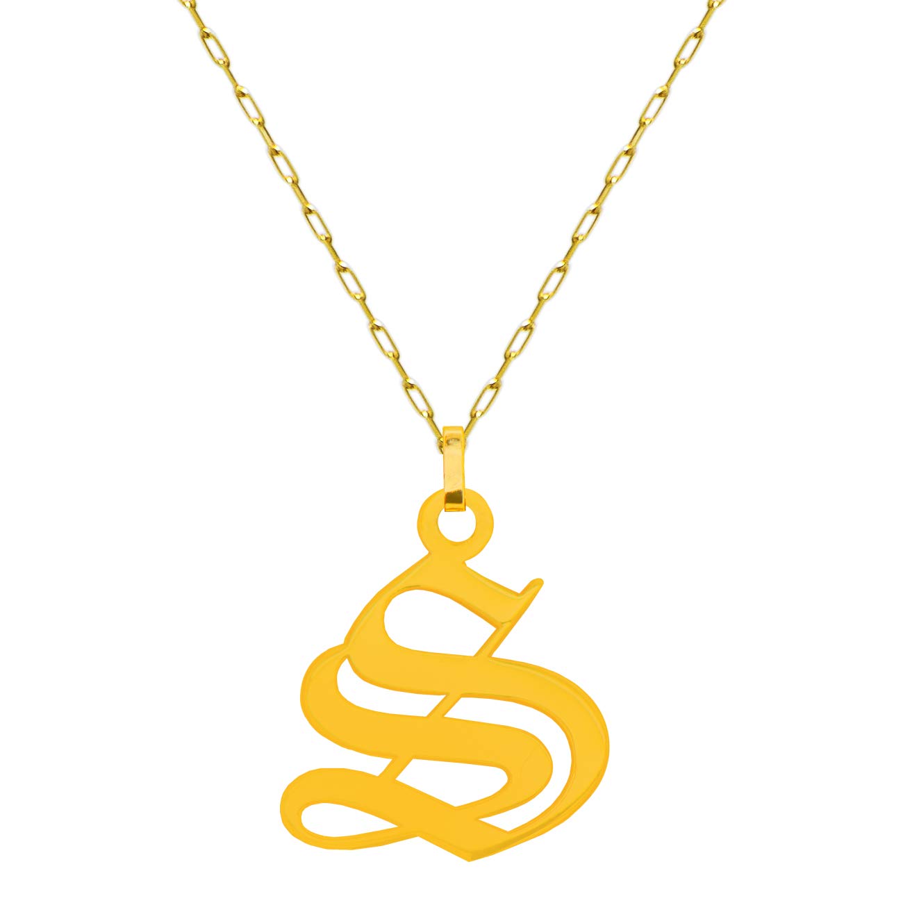 14K Gold Initial Charm Necklace - Personalized Gift for Her