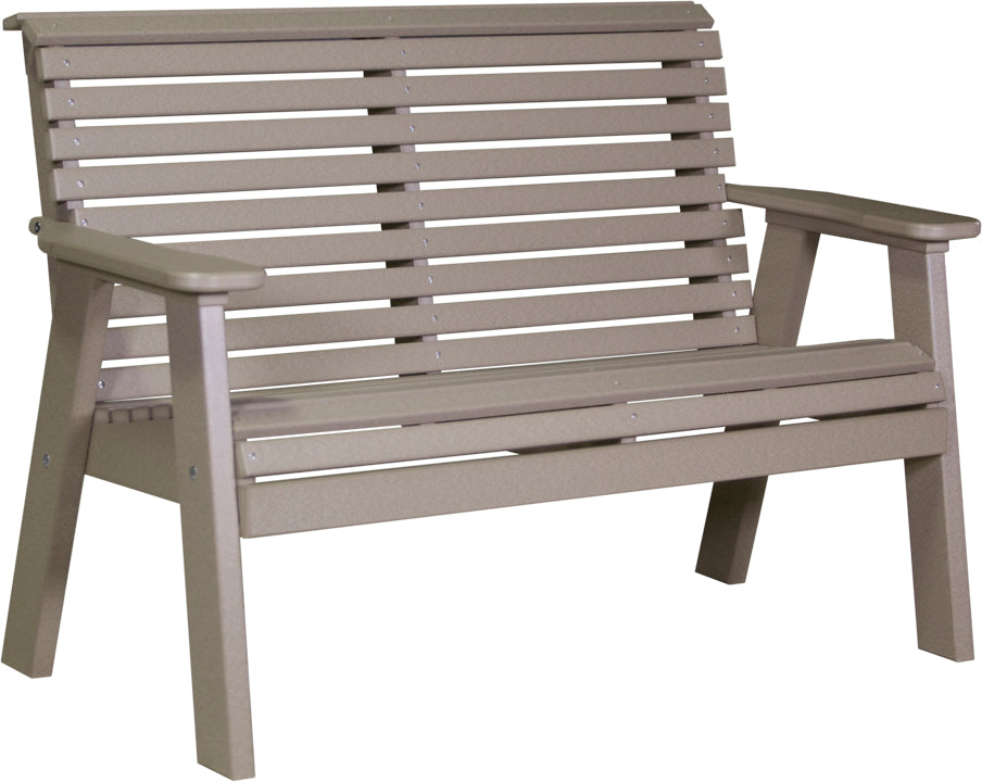 LuxCraft 4-Foot Plain Wooden Bench - Modern Minimalist Entryway, Hallway, or Garden Seating Furniture for Home & Outdoor Decor