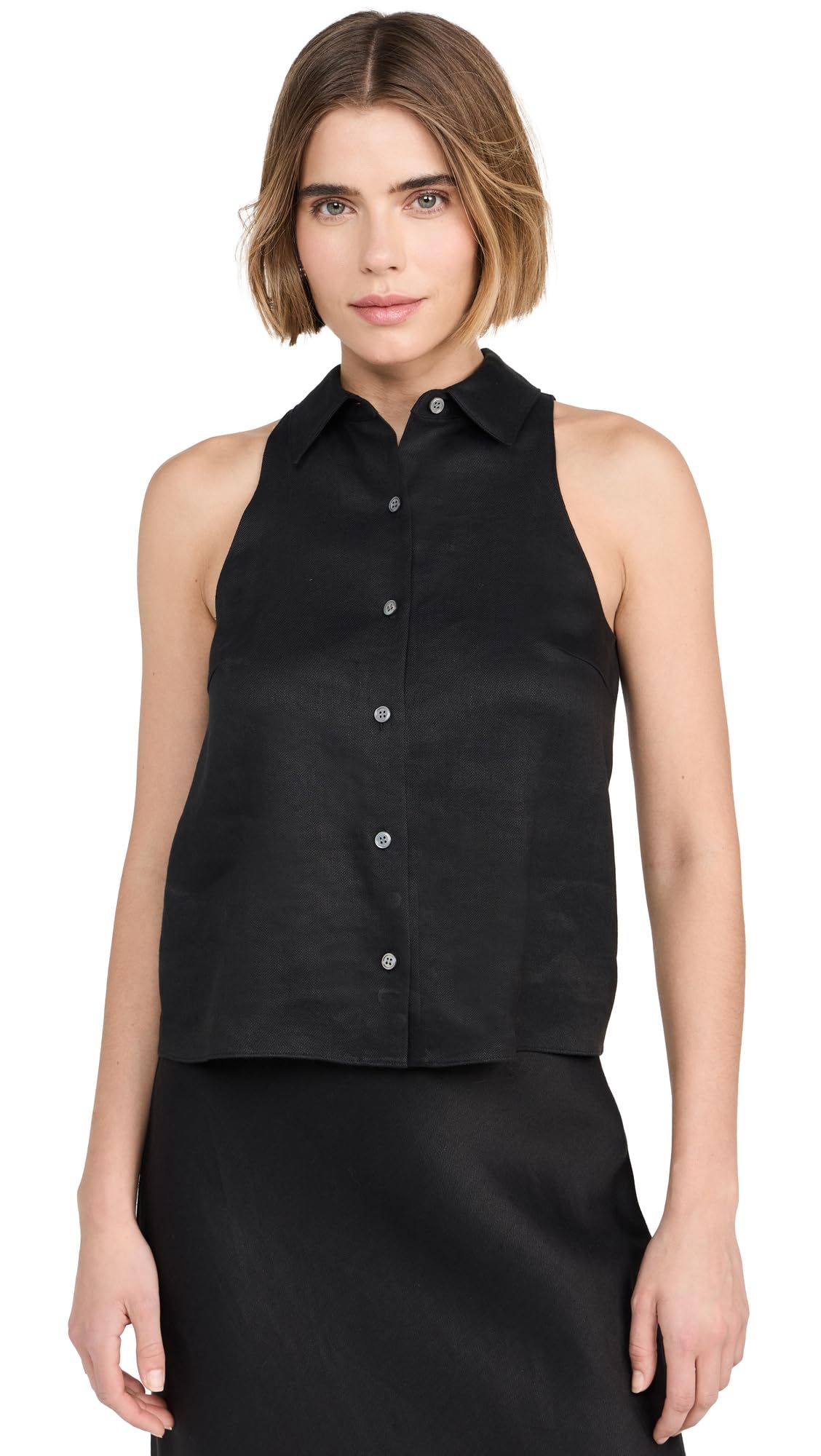 Theory Women's Halter Neck Shirt - Elegant Sleeveless Blouse for Summer | Office Wear & Casual Outfits | Perfect for Work, Date Night & Vacation