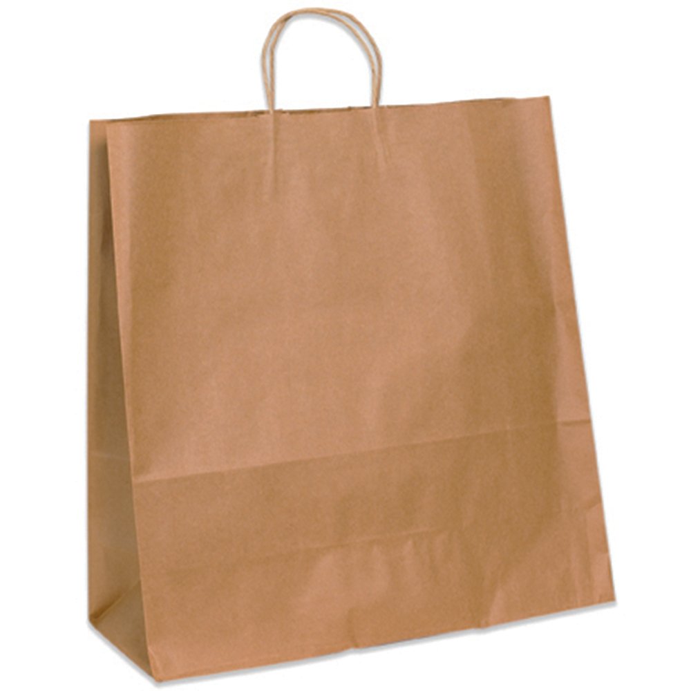 13 x 6 x 15 3/4 Inch Eco-Friendly Kraft Paper Shopping Bags with Handles - Perfect for Retail Stores, Boutiques, Gift Packaging & Parties