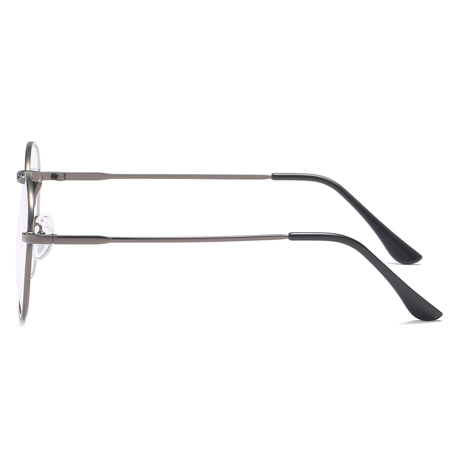 Photochromic Gray Reading Glasses - Retro Metal Frame for Indoor/Outdoor Use