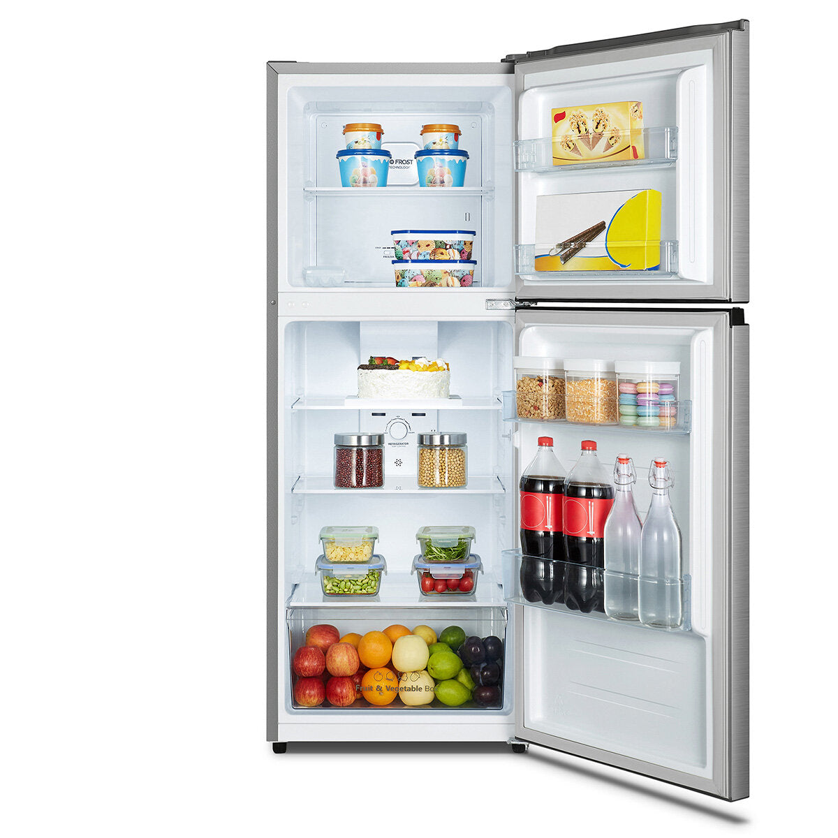 Brand New Hisense 205L Top Mount Refrigerator in Silver - HRTF206S Model with 3-Year Warranty | Energy Efficient Compact Fridge for Apartments, Dorms & Small Kitchens