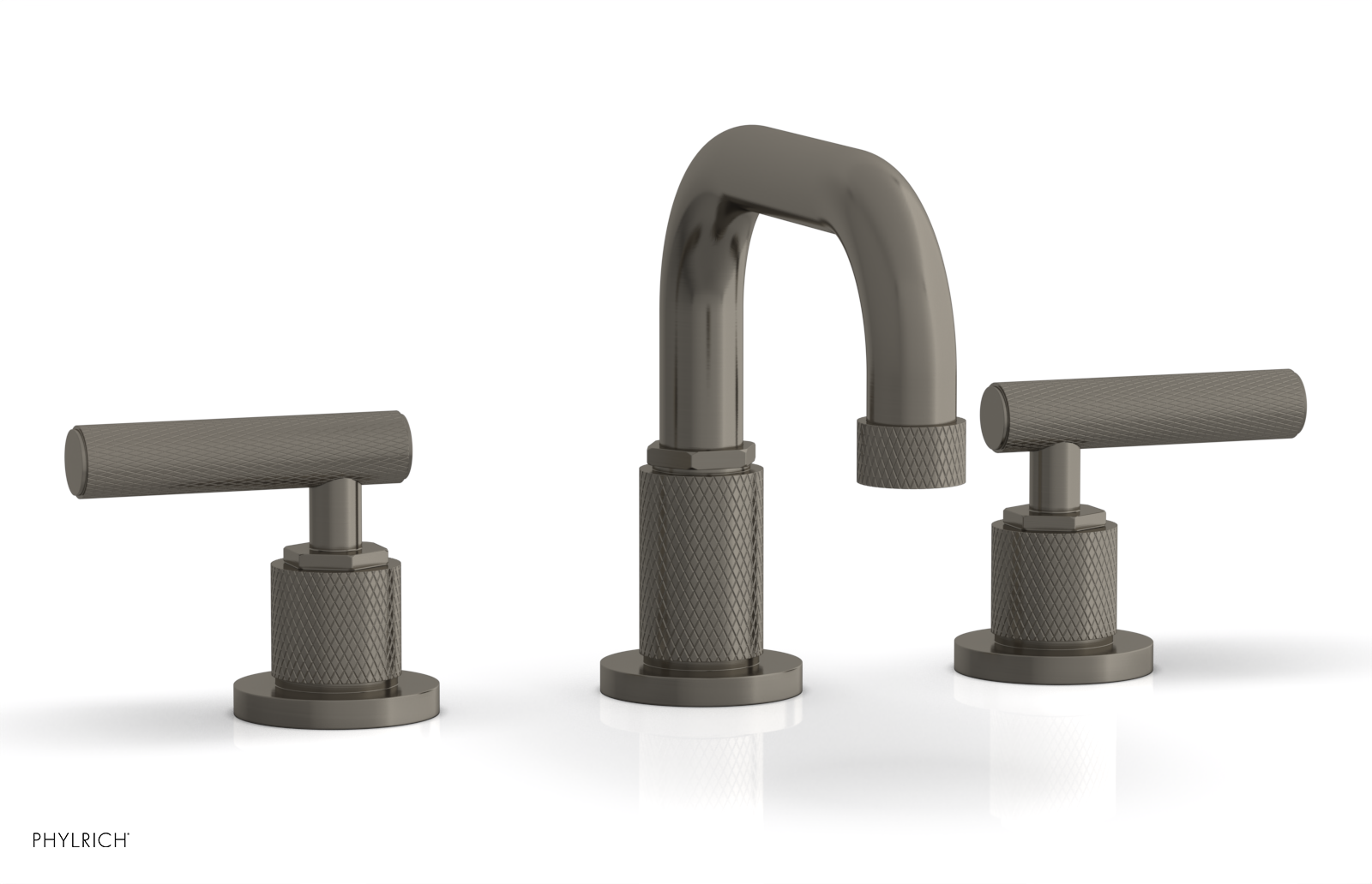 DUSTRIE Widespread Bathroom Faucet with Lever Handle & Knurled Design (Model 371-04) - Perfect for Modern Vanities and Powder Rooms