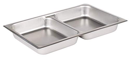 Premium 8qt Stainless Steel Roll Top Chafing Dish Set - Commercial Grade Buffet Catering Equipment with Fuel Holders, Lid & Apron - Includes 1 Full-Size Food/Water Pan, 1 Sectional Pan, 1 Tong & Serving Spoon - Perfect for Weddings, Banquets, Buffets & Catering Events