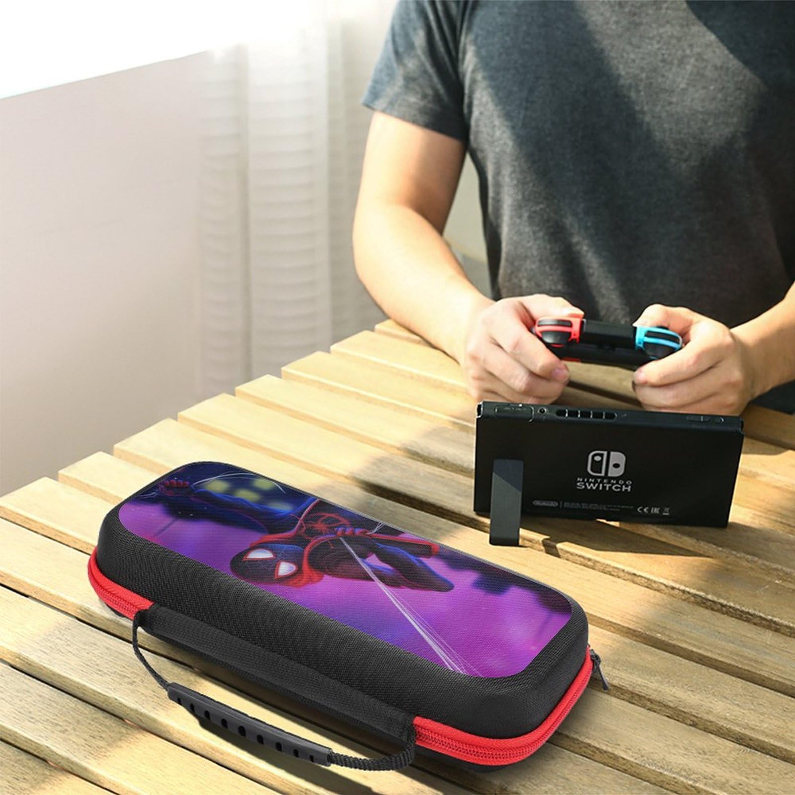 Premium Nintendo Switch OLED Case - Durable Travel Carrying Case Compatible with Switch & Switch OLED - Extra Storage Space for Accessories - Perfect for Gaming on the Go, Travel Protection & Home Storage (Style19)