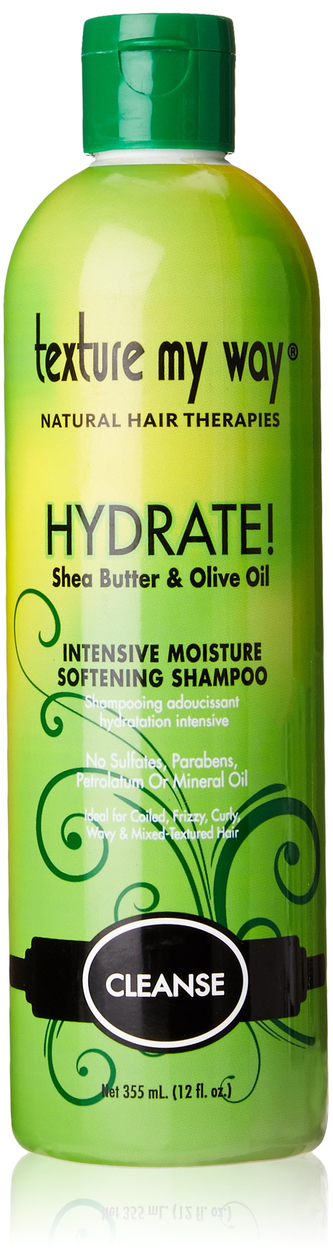 Texture My Way Hydrate & Softening Shampoo for Dry Hair - 12 oz Sulfate-Free Formula with Argan Oil - Perfect for Damaged Hair Repair & Daily Moisturizing