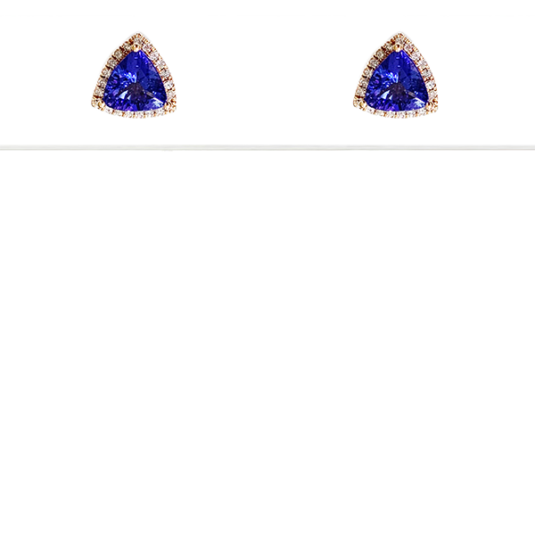18K Yellow Gold Tanzanite Stud Earrings for Women – Elegant Tanzanite Gemstone Jewelry Gift for Birthday, Anniversary & Special Occasions