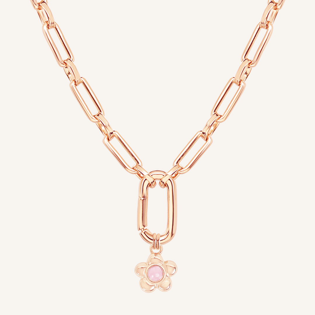 Blossom Charm Necklace - Dainty Floral Pendant Jewelry for Women, Perfect for Valentine's Day Gifts, Anniversary Presents & Everyday Elegance