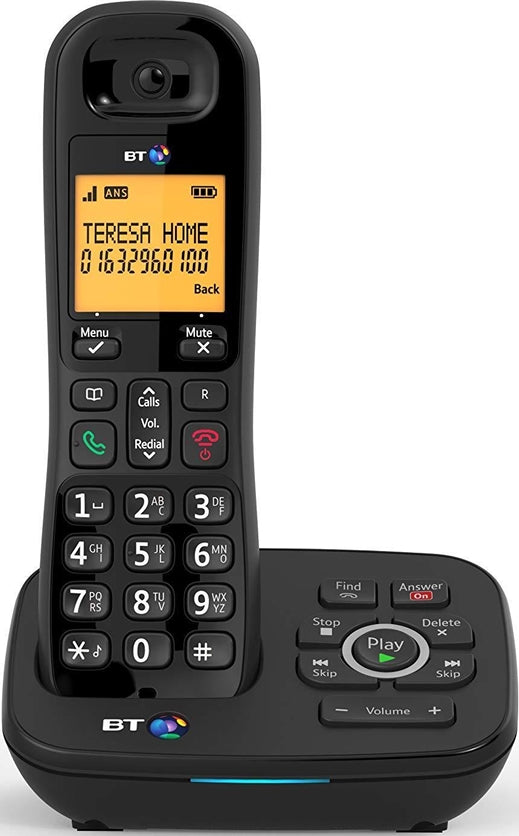BT 1700 Digital Cordless Phone with Answering Machine - 2 Handsets, Caller ID, DECT 6.0 Technology for Clear Calls - Perfect for Home & Office Use
