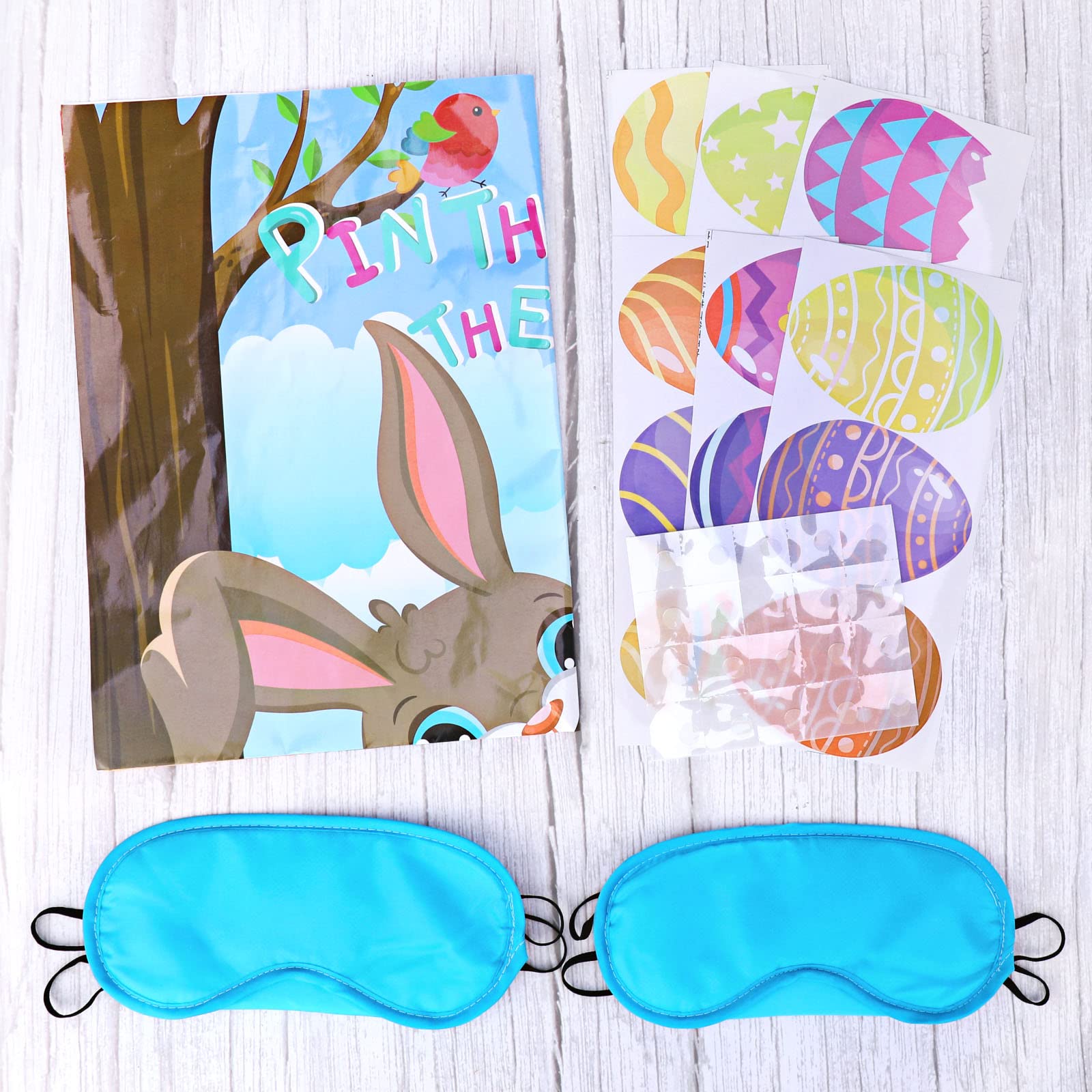 Fun Easter Egg Pin Game for Kids & Family - HOWAF Pin the Egg on the Bunny Easter Party Activity - Great for Home, School & Office Celebrations - Perfect Easter Decoration & Kids Entertainment