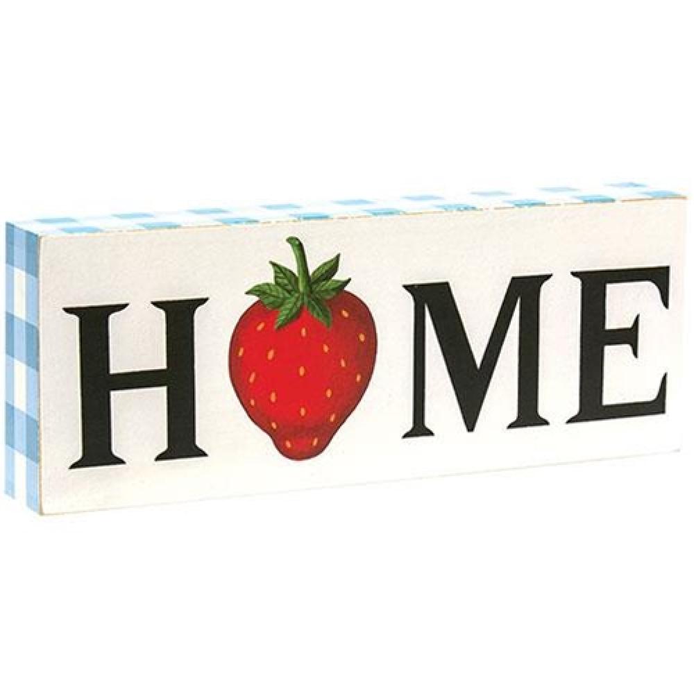 Vintage Strawberry Wooden Box Sign - Rustic Farmhouse Decor for Kitchen, Garden & Home - Perfect for Wall Art, Shelf Decor & Gift Ideas