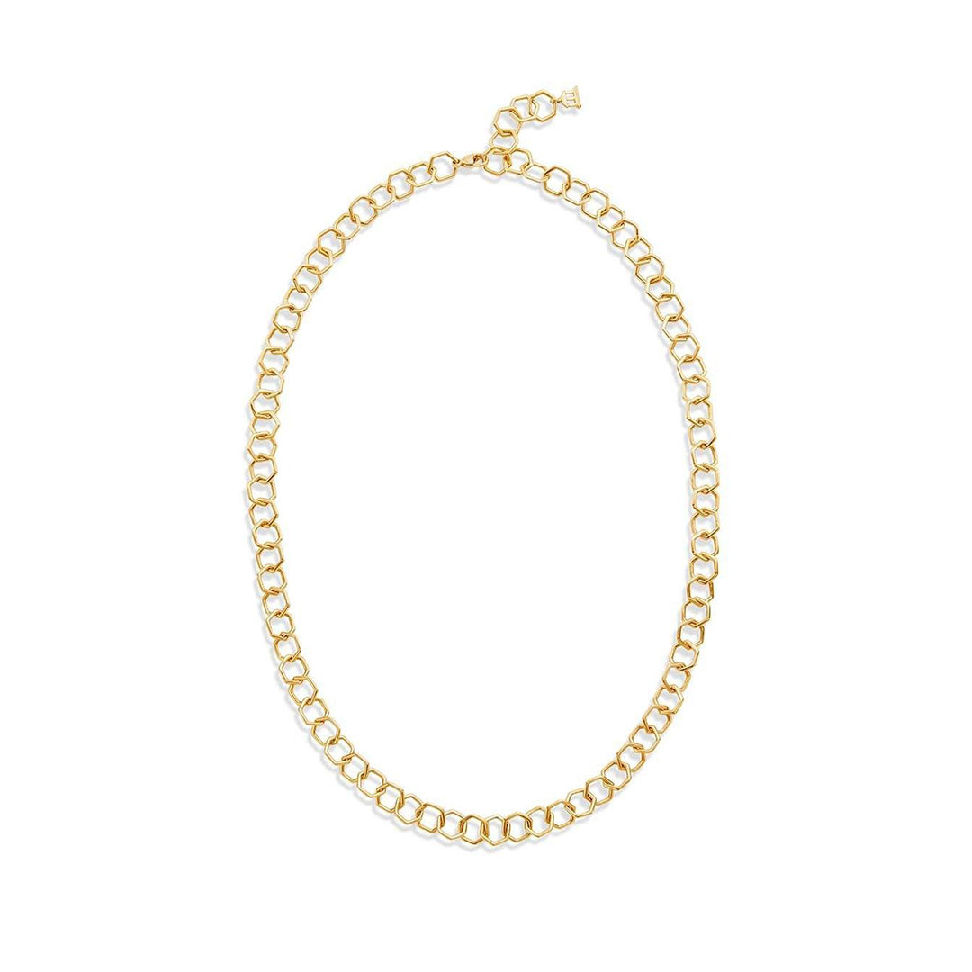 Temple St. Clair Small Beehive Chain Necklace - 18K Gold Plated Bee Pendant Jewelry for Women | Perfect for Everyday Wear, Date Nights & Gift Giving