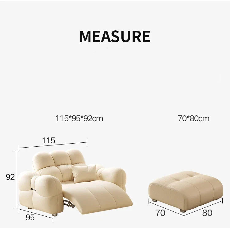 Cloud Lazy Puff Extendable Large Sofa - Ultra Comfortable Modern Luxury Sectional Couch for Living Room, Bedroom & Home Theater | Perfect for Relaxing, Lounging & Movie Nights