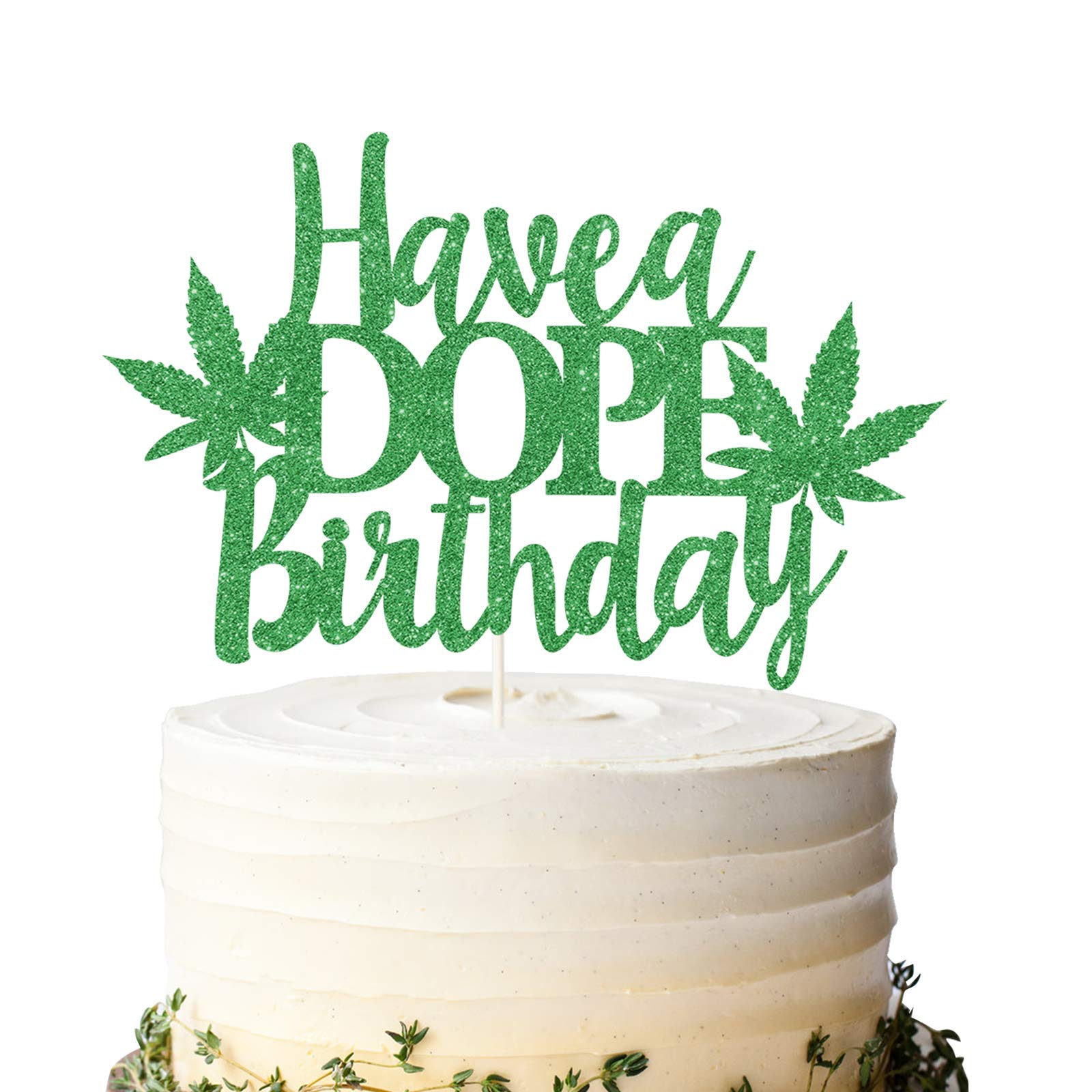 420 Birthday Cake Topper - Marijuana Themed Party Decoration for Stoner Celebrations | Perfect for Cannabis Enthusiast Parties & Bachelorette Events