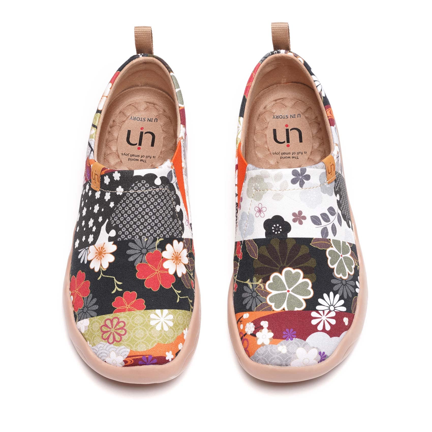 UIN Women's Art Travel Slip-On Shoes - Casual Lightweight Breathable Flats Comfortable Loafers for Walking, Work & Travel | Non-Slip Sole & Arch Support