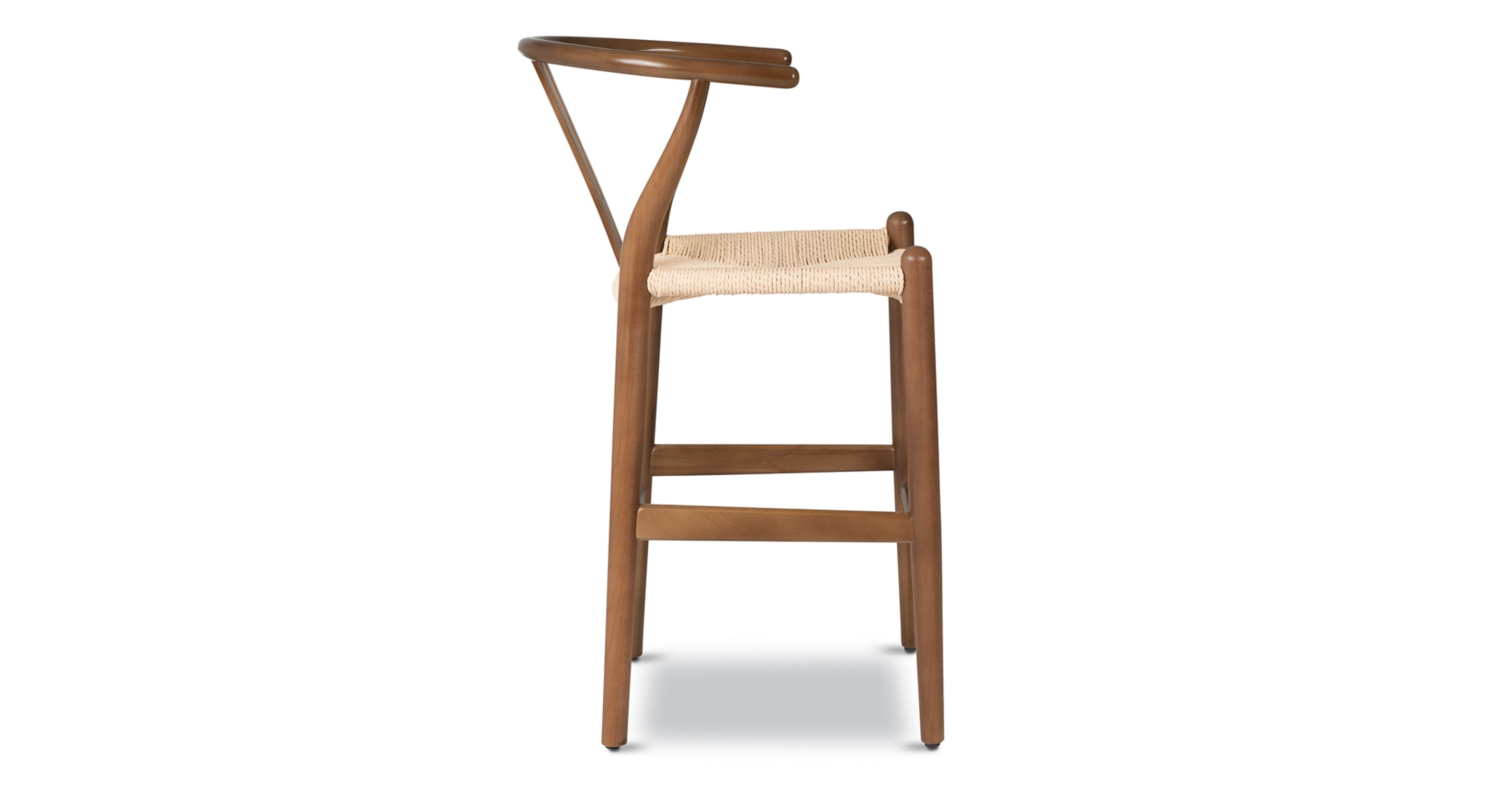 Modern Weave Counter Stool - Stylish Bar Stool for Kitchen Island, Breakfast Nook & Home Decor - Comfortable Rattan Seat with Sturdy Metal Frame - Perfect for Dining, Entertaining & Small Spaces
