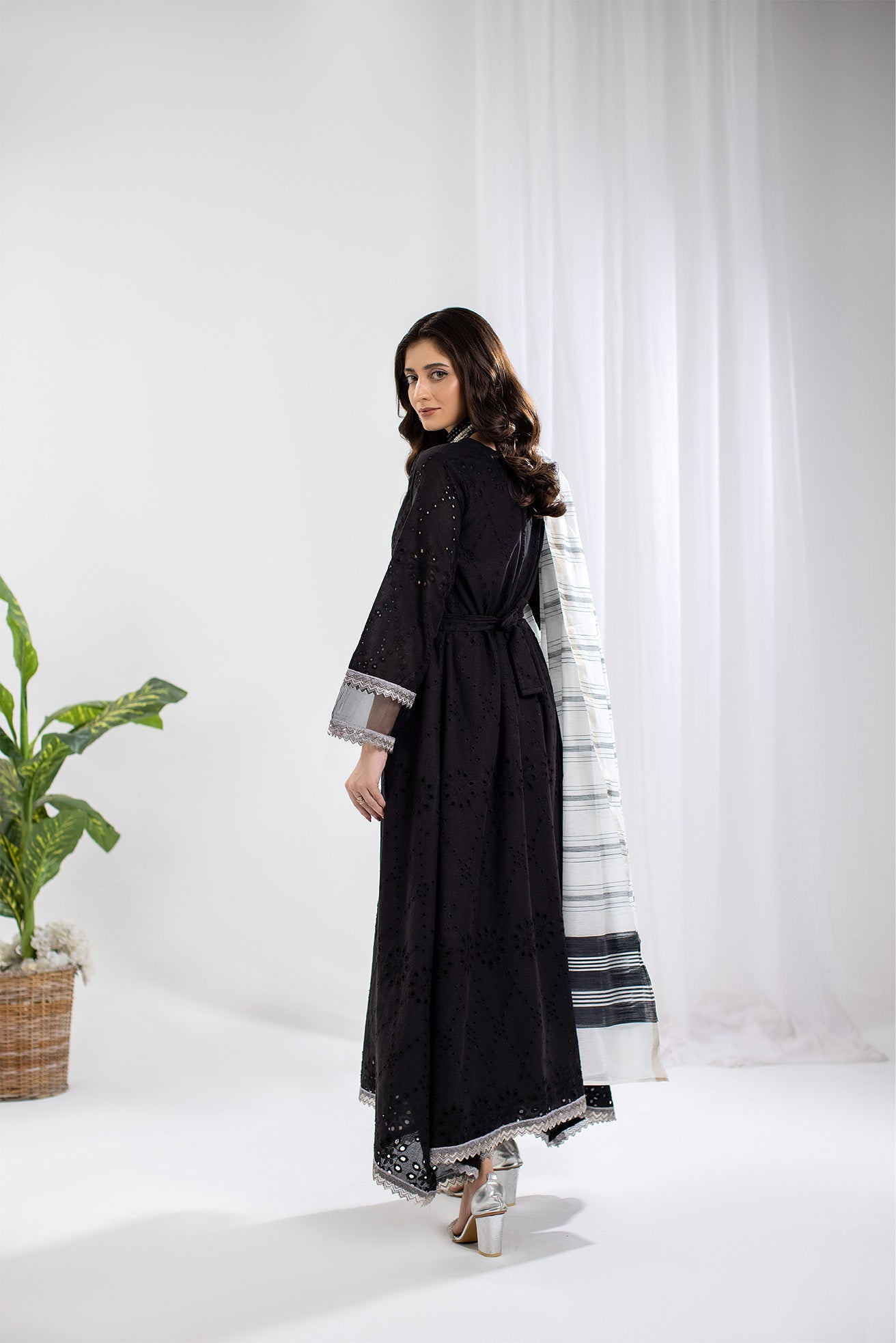 Elegant Chikenkari Black Stitched Suit - Traditional Indian Embroidered Dress for Women | Perfect for Weddings, Parties & Festive Occasions