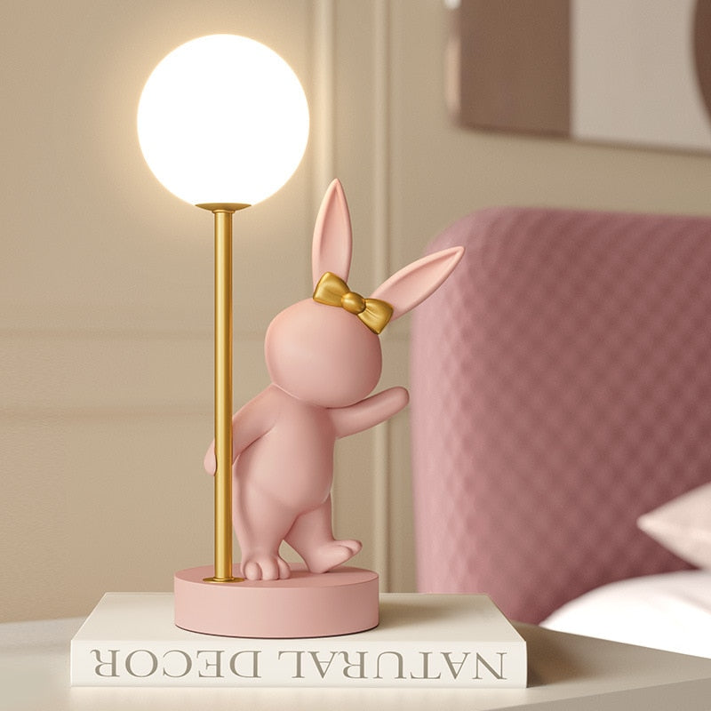 Adorable Bunny Rabbit Night Light - Cute Kids Bedroom Lamp for Nursery, Girls & Boys Room Decor - Perfect for Bedtime Stories & Cozy Nighttime Ambience