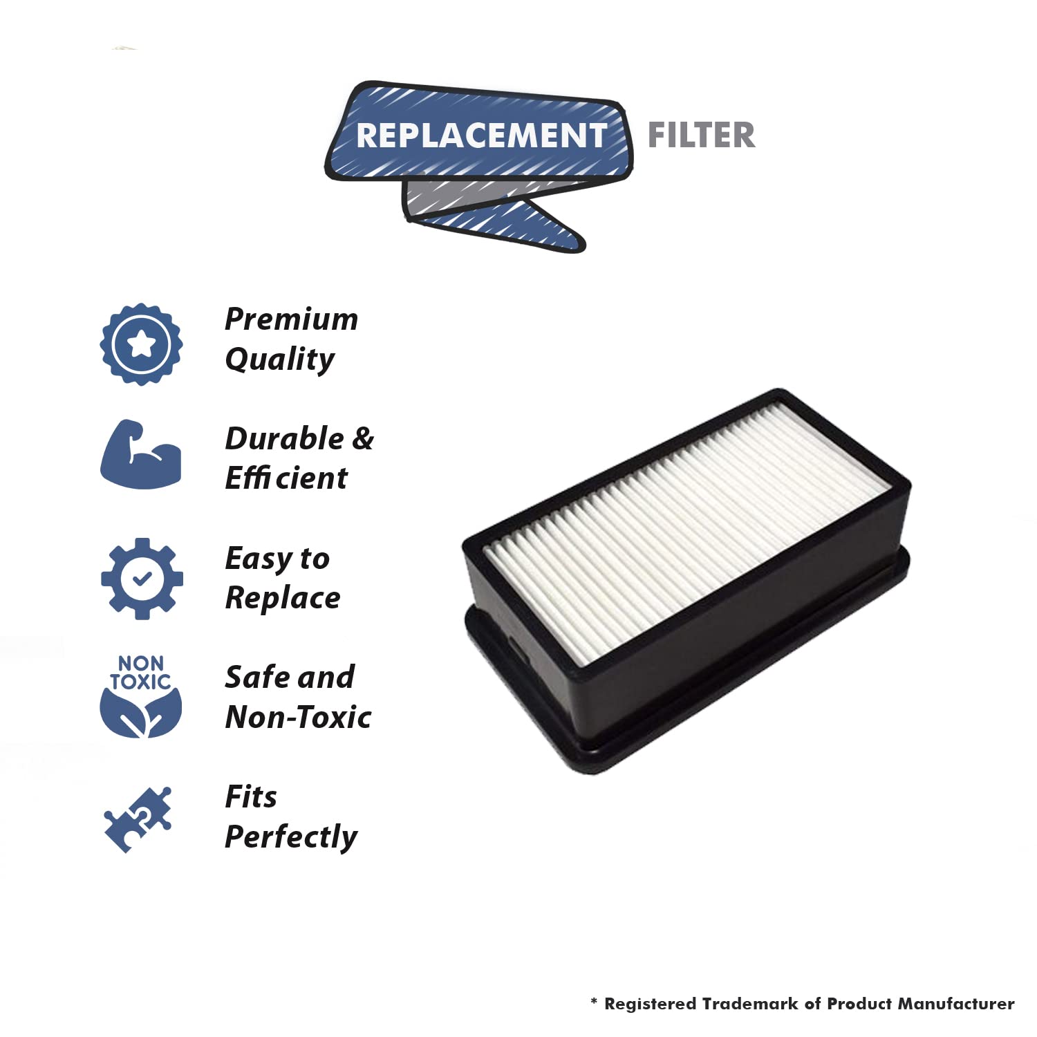Bissell 203-2663 HEPA Exhaust Filter Replacement Part - Compatible with Bissell Vacuums (Compare to Part 2032663) - Perfect for Allergy Sufferers & Pet Hair Cleaning