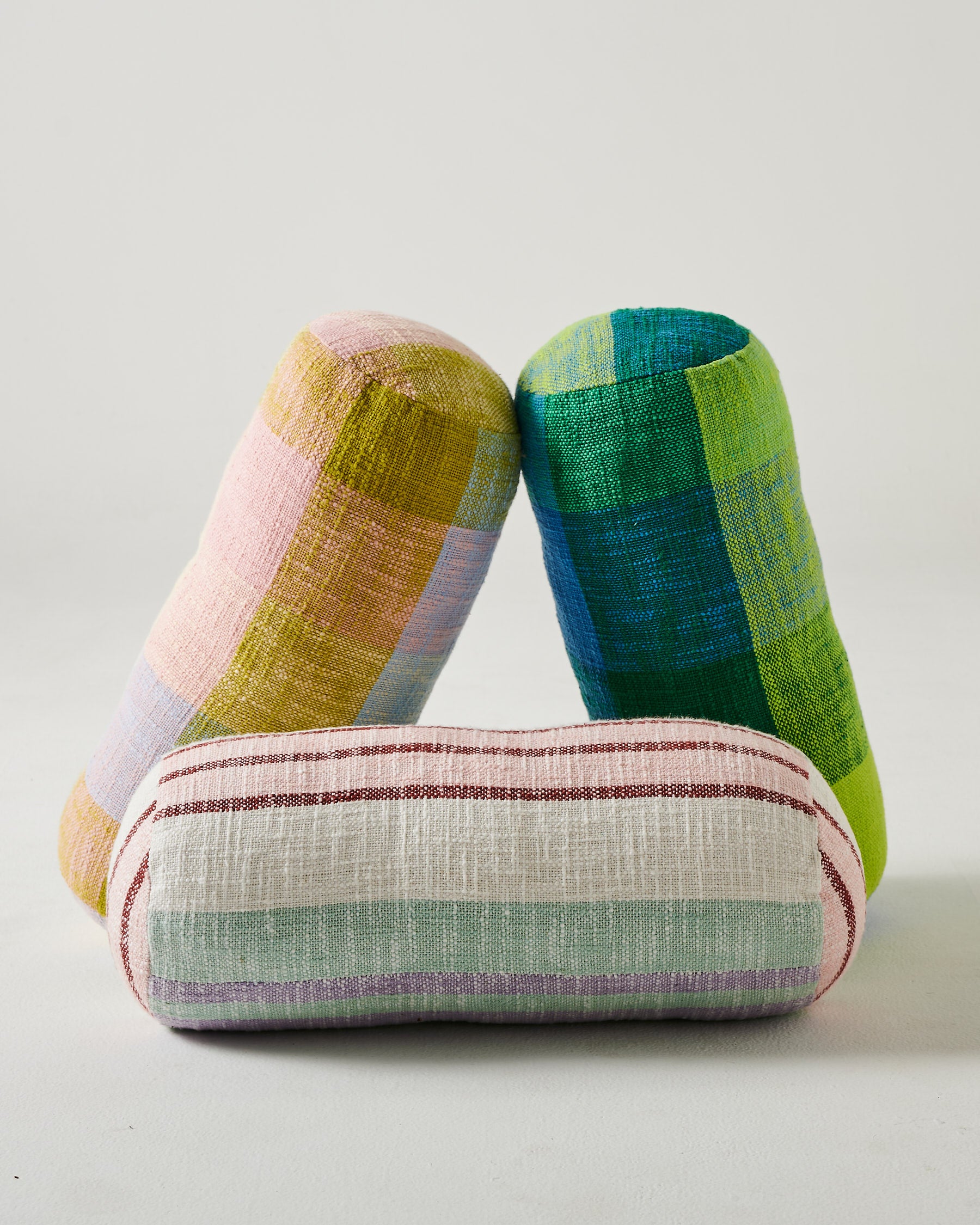 Festival Woven Bolster Pillow - Decorative Bohemian Floor Cushion for Living Room, Bedroom, or Outdoor Patio Use
