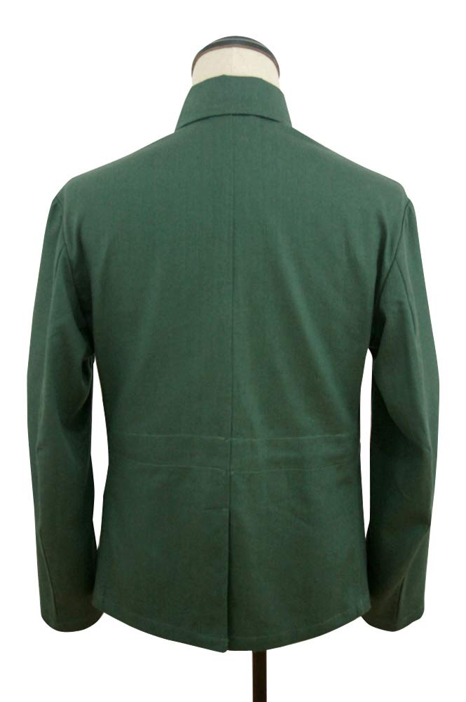Original German WWII HBT Reed Green Drill Service Tunic - Authentic Reproduction for Reenactment, Collectors & Historical Displays