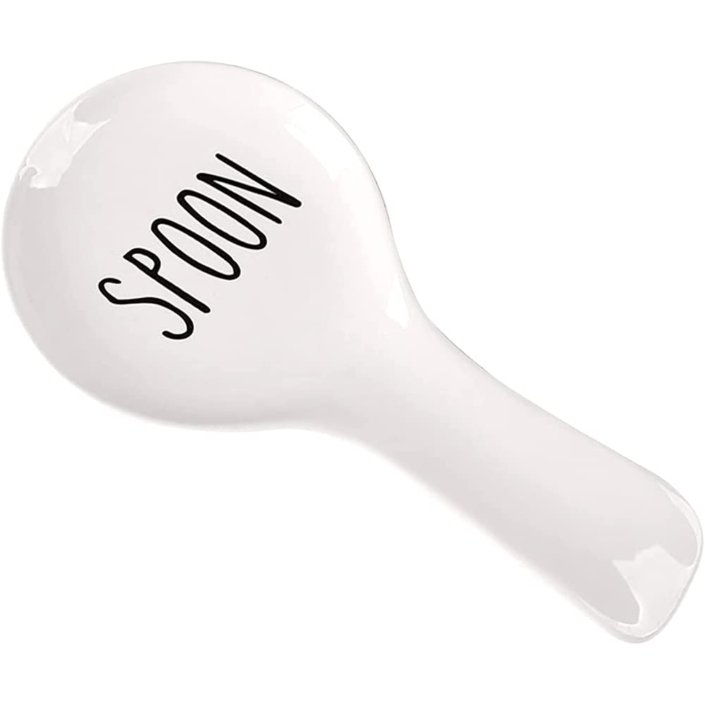 Premium Ceramic Spoon Rest for Kitchen Counter - Large Cooking Utensil Holder with Non-Slip Base | Perfect for Stovetop, Countertop & Serving Dishes | Essential Kitchen Gadget & Accessory