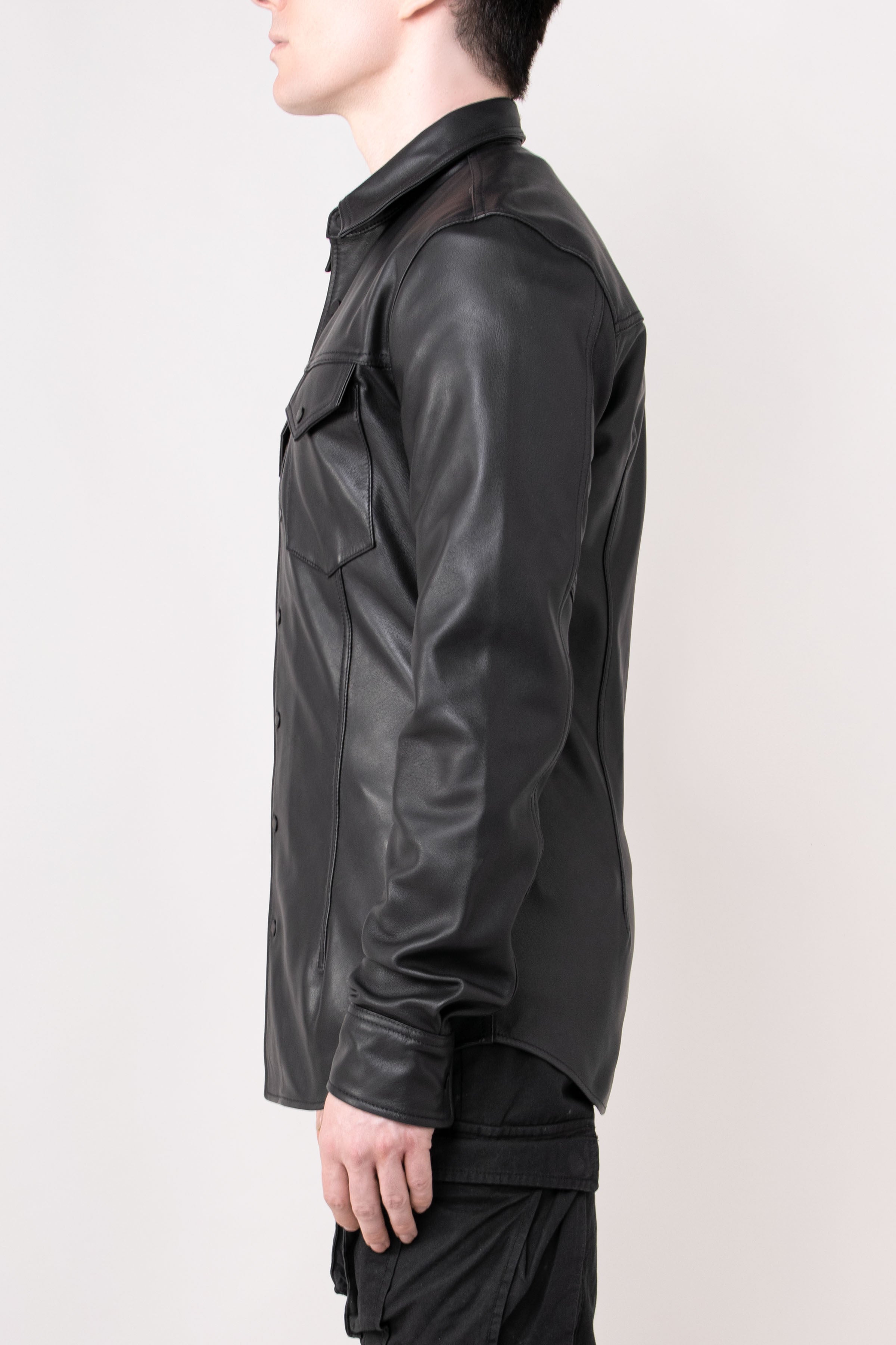 BODA Genuine Leather Shirt for Tall Men - Stylish & Comfortable Casual Wear for Office, Date Night & Outdoor Activities