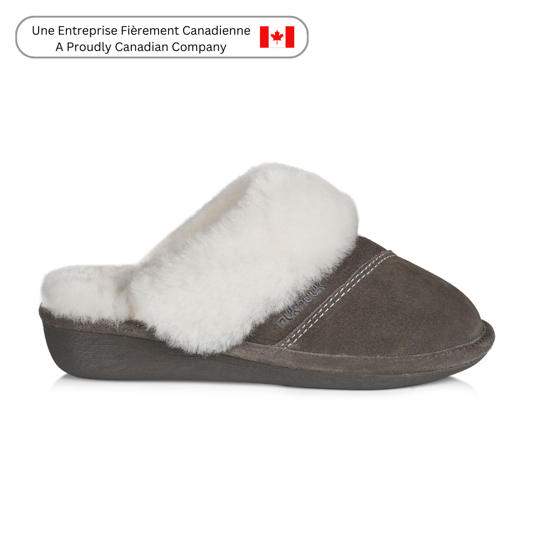 Joy Women's Cozy Memory Foam House Slippers - Soft Indoor/Outdoor Slides with Non-Slip Sole, Grey - Perfect for Home, Office & Travel Comfort