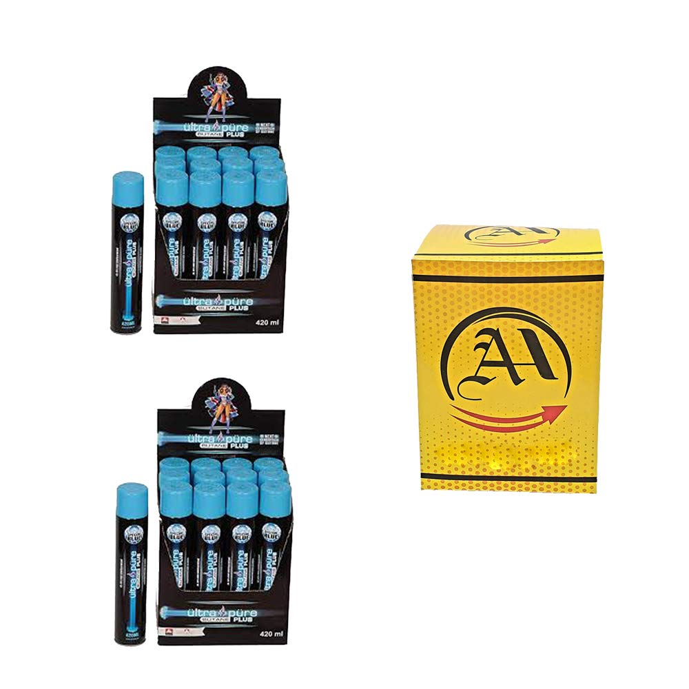 Ultra Pure Plus Butane Fuel 420ml 99.995% Pure Refill Gas (24 Cans) - Perfect for Torch Lighters, Camping Stoves & Culinary Blowtorches
