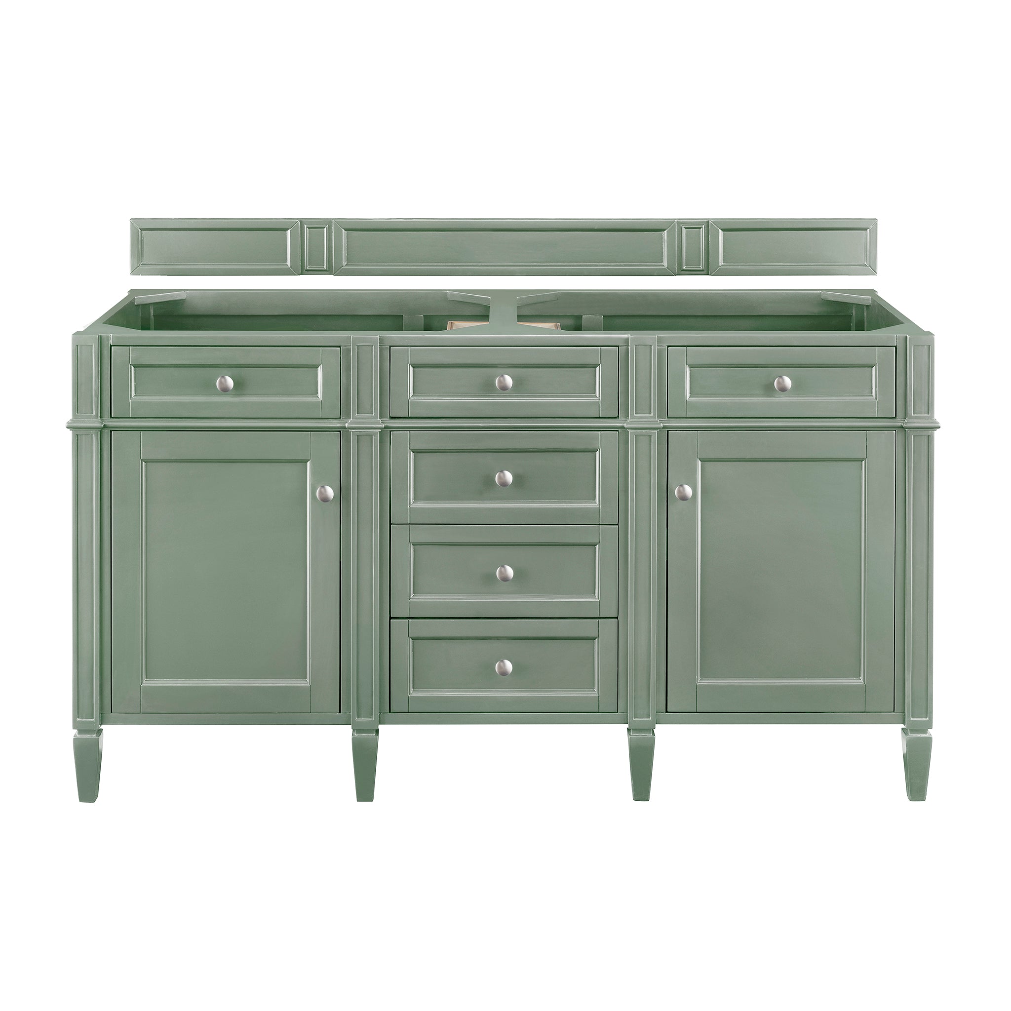 Brittany 60-Inch Double Vanity in Smokey Celadon - Modern Bathroom Vanity with Dual Sinks for Master Bathroom Remodel