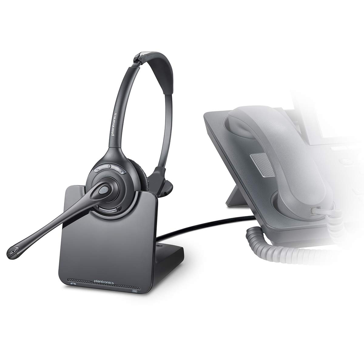 Poly CS510 Convertible Wireless Headset (Plantronics) - DECT 6.0 Monaural Over-the-Head Telephone Headset for Desk Phones - Perfect for Call Centers, Office Communication & Remote Work