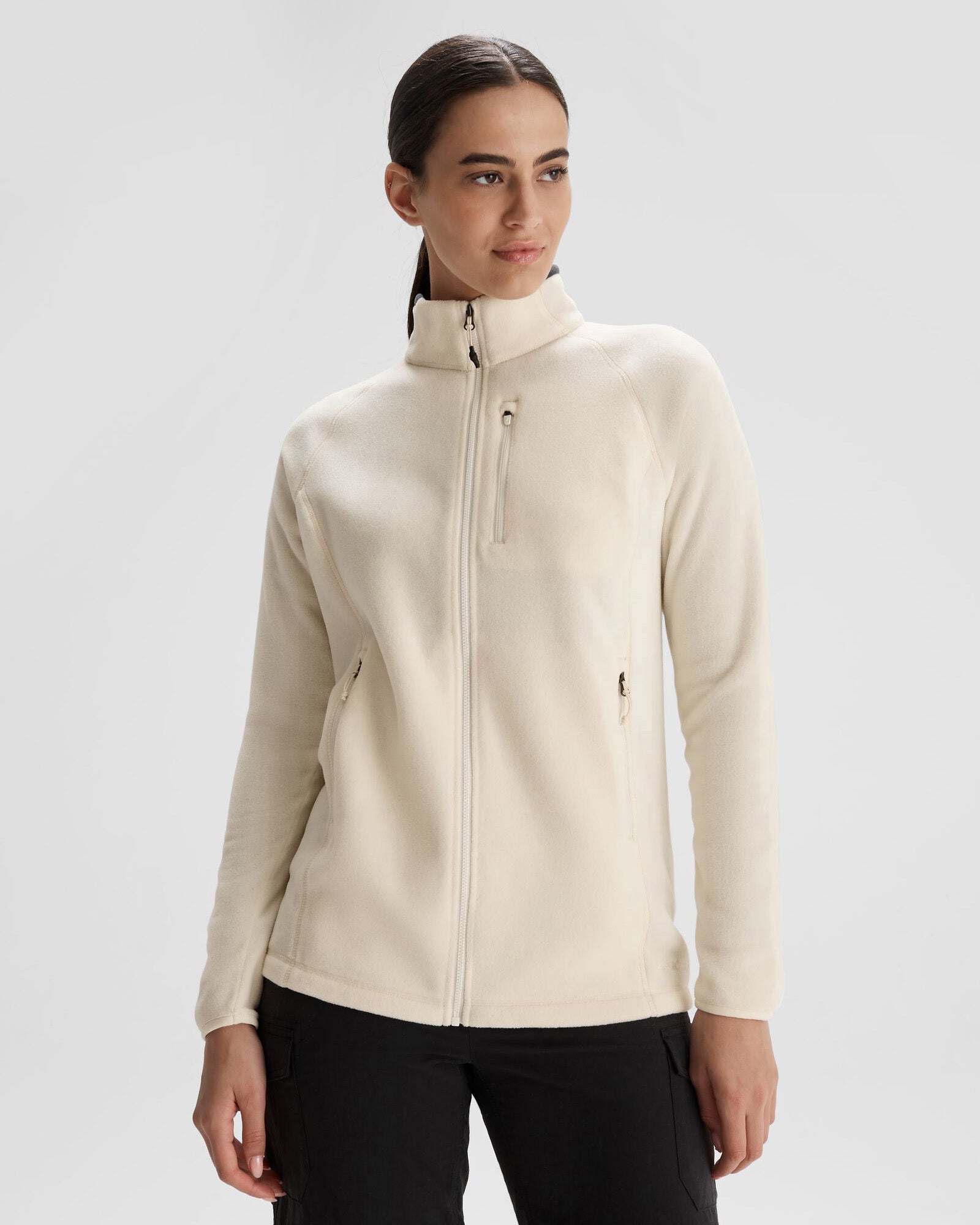 Women's Ridge 100 PrimaLoft Bio Fleece Jacket - Natural Color Eco-Friendly Insulated Winter Coat for Hiking, Camping & Outdoor Activities