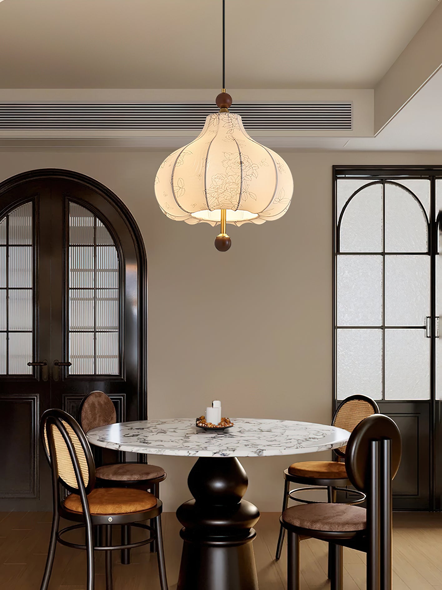Elegant Chestnut Bloom Pendant Light - Modern Hanging Chandelier for Dining Room, Kitchen Island, or Bedroom Decor