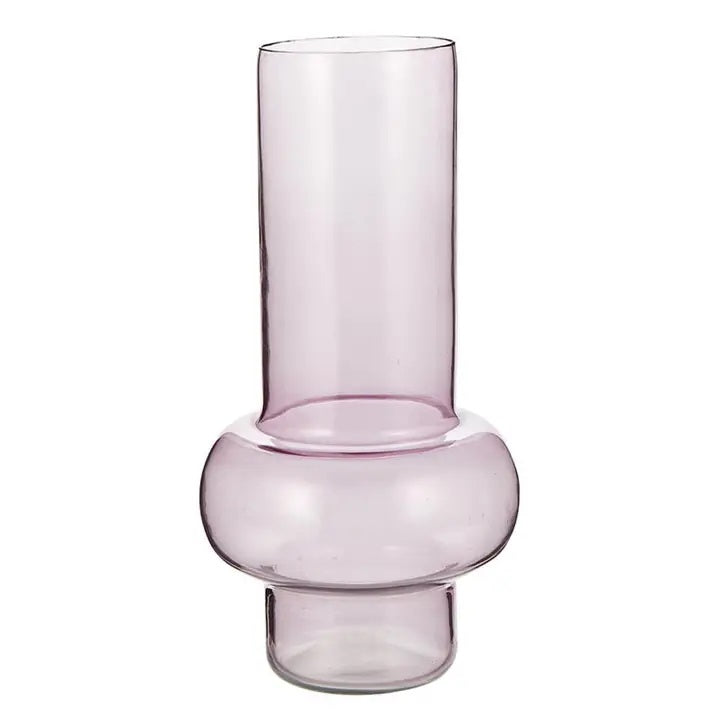 Elegant Purple Glass Vase for Home Decor - Perfect for Fresh Flowers, Centerpieces & Wedding Decorations