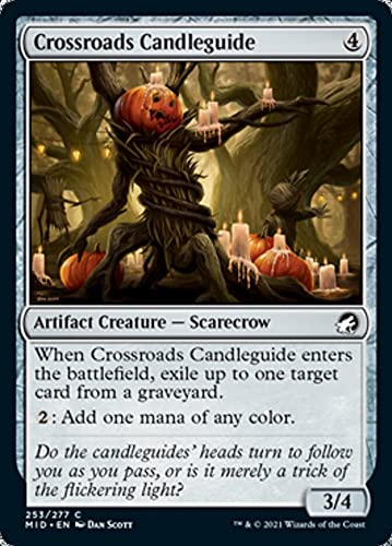 Magic: the Gathering - Crossroads Candleguide (253) - Foil Card - Innistrad: Midnight Hunt Expansion - Collectible Trading Card Game for Deck Building & Strategy Battles