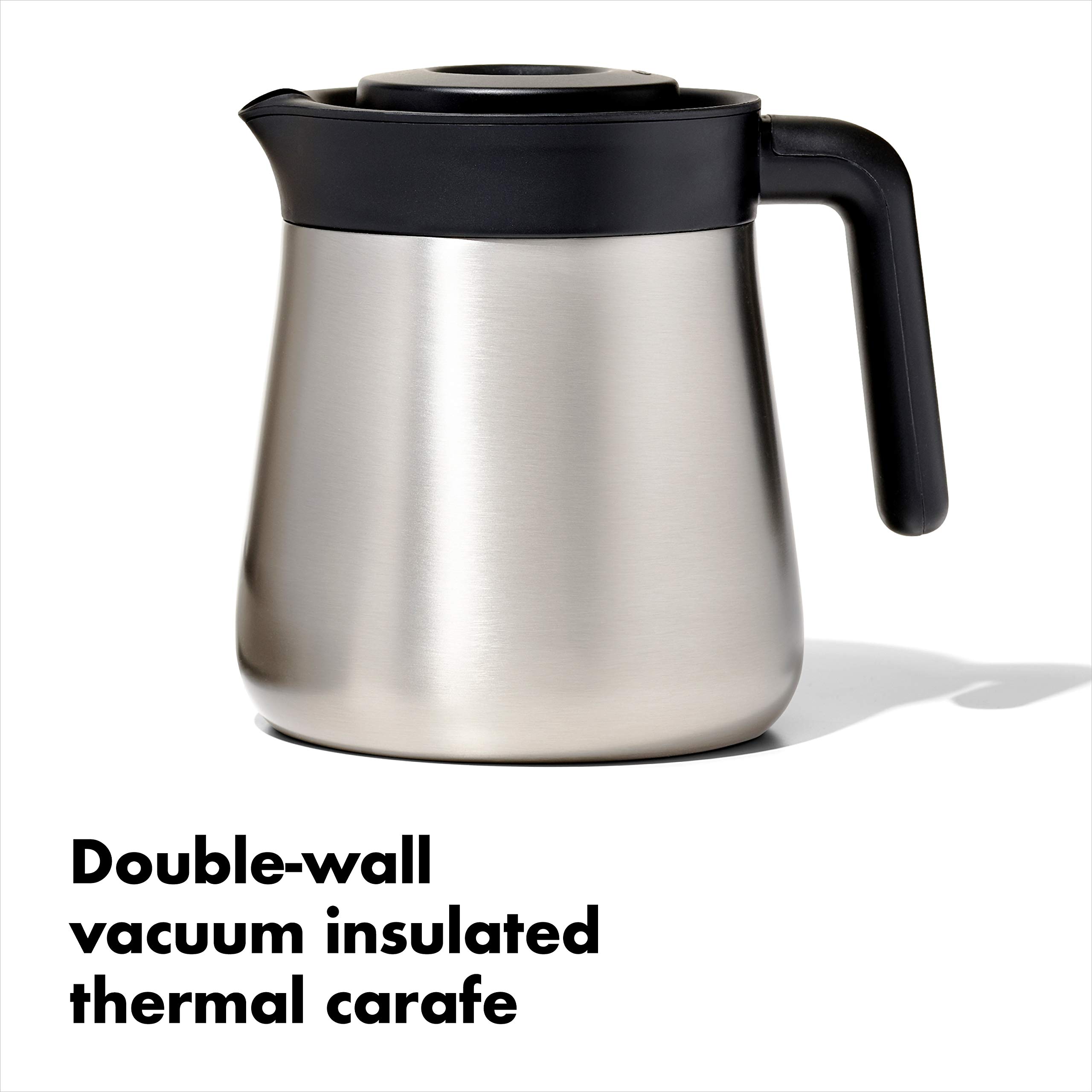 OXO Brew 8 Cup Stainless Steel Coffee Maker with Conical Burr Grinder - Perfect for Home, Office & Kitchen Use