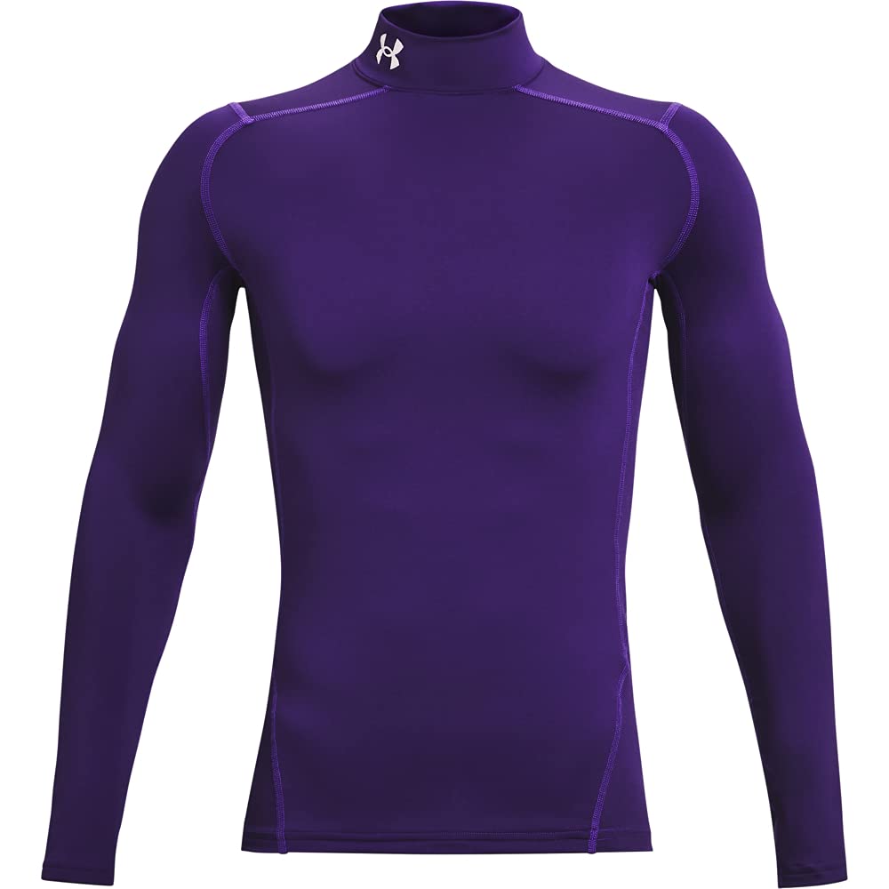 Under Armour Men's ColdGear Compression Mock Neck Long Sleeve Shirt - Thermal Base Layer for Running, Hiking & Winter Sports